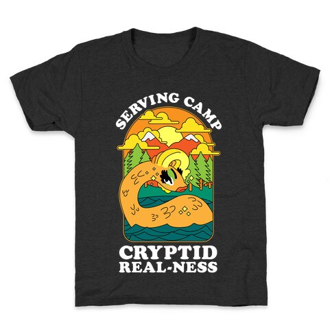 Serving Camp Cryptid Real-Ness Kids T-Shirt