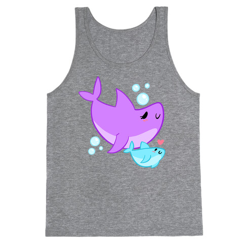 Mama Shark And Baby Tank Top