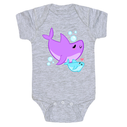 Mama Shark And Baby Baby One-Piece