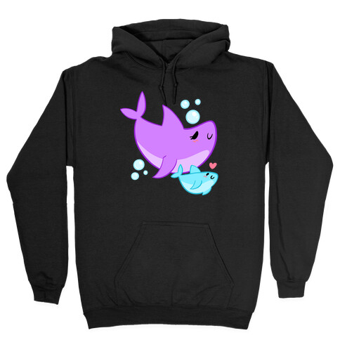 Mama Shark And Baby Hooded Sweatshirt