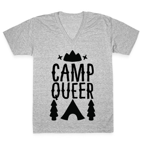 Camp Queer V-Neck Tee Shirt