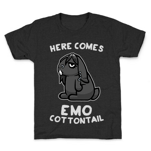 Here Comes Emo Cottontail Kids T-Shirt