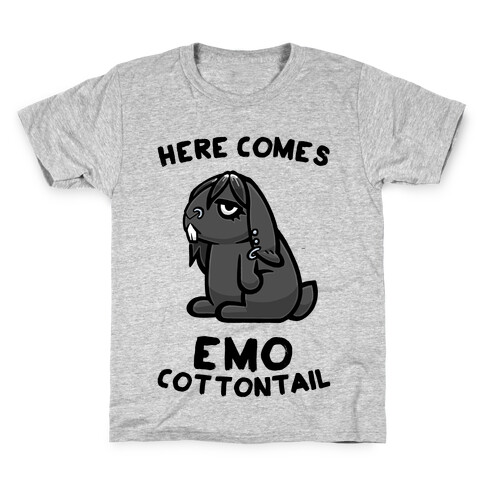 Here Comes Emo Cottontail Kids T-Shirt