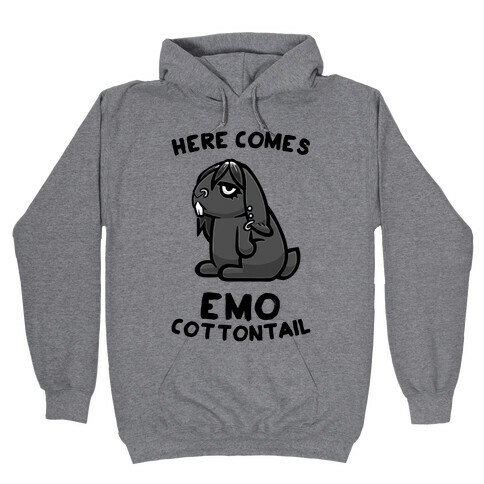 Here Comes Emo Cottontail Hooded Sweatshirt