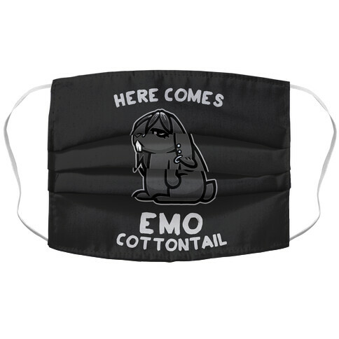 Here Comes Emo Cottontail Accordion Face Mask