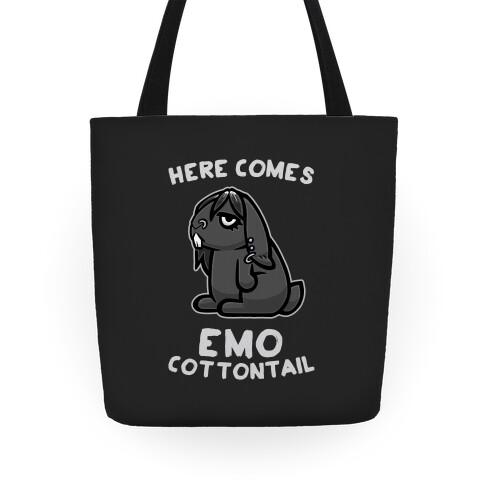 Here Comes Emo Cottontail Tote