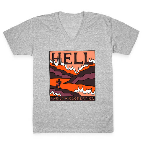 Hell Parks & Recreation V-Neck Tee Shirt