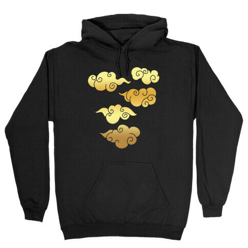 Oriental Clouds Pattern Hooded Sweatshirt