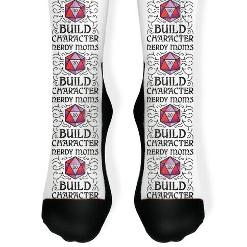 Nerdy Moms Build Character Sock