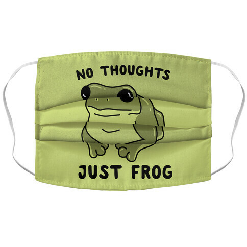 No Thoughts, Just Frog Accordion Face Mask