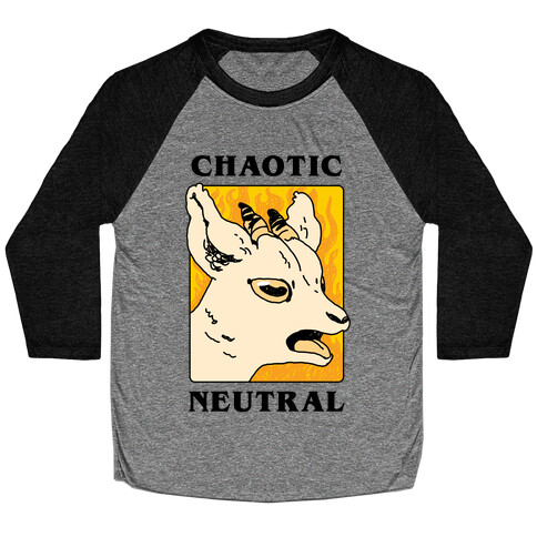Chaotic Neutral Goat Baseball Tee