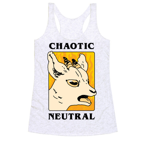Chaotic Neutral Goat Racerback Tank Top