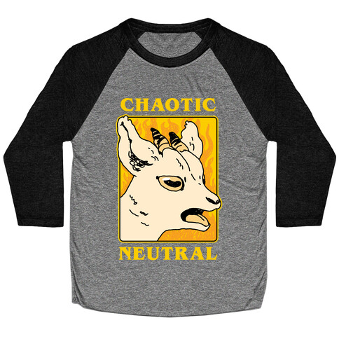 Chaotic Neutral Goat Baseball Tee