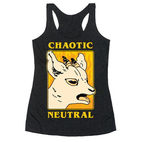 Chaotic Neutral Goat Racerback Tank Top