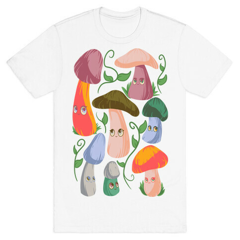 Kawaii Cottage Mushrooms T-Shirt