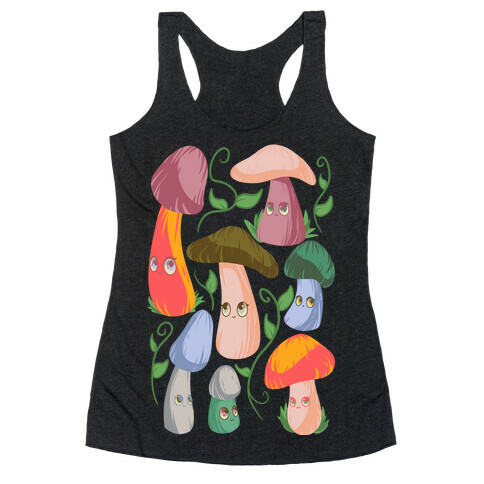 Kawaii Cottage Mushrooms Racerback Tank Top