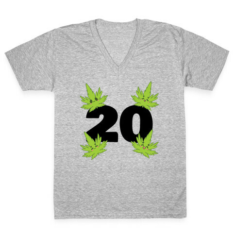 4 Leaves And #20 V-Neck Tee Shirt