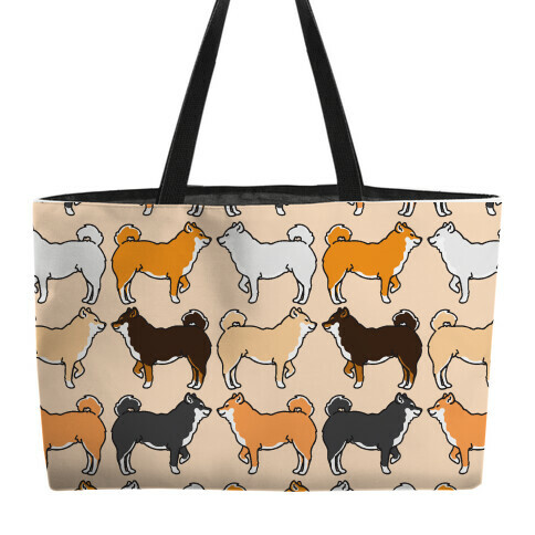 Shades of Shiba Inu Pattern  Weekender Tote