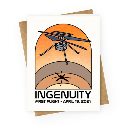 Ingenuity First Flight Date Greeting Card