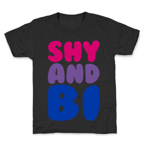 Shy And Bi White Print Kids T-Shirt
