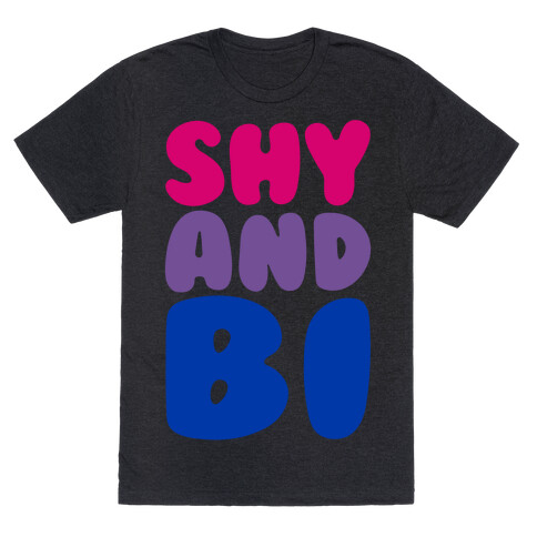 Shy And Bi White Print T-Shirt