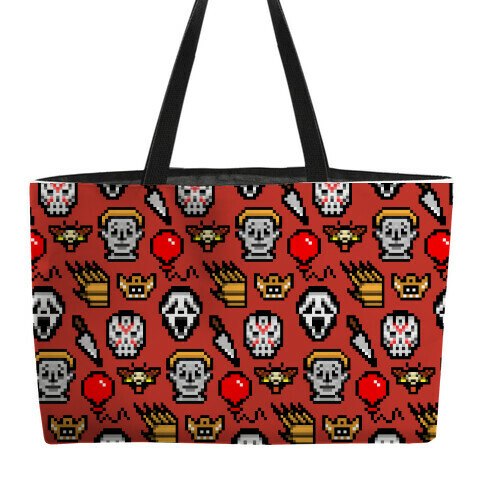 Slashers Pixel Pattern Weekender Tote