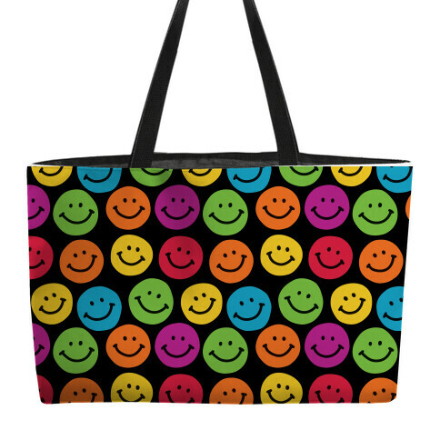 Smiley Sticker Pattern Weekender Tote