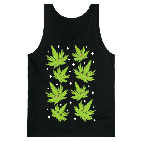 Kawaii Weed Leaves Tank Top