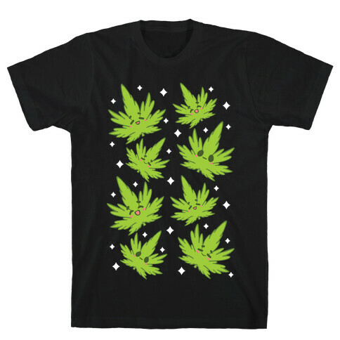 Kawaii Weed Leaves T-Shirt