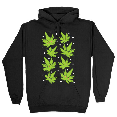 Kawaii Weed Leaves Hooded Sweatshirt
