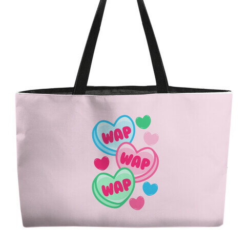 WAP WAP WAP Candy Hearts Parody Weekender Tote