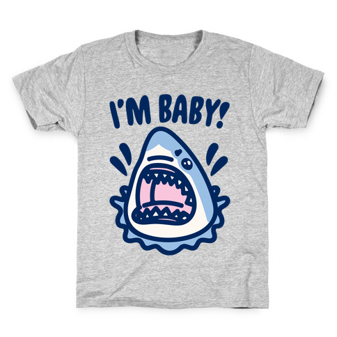 I'm Baby Shark White Print Kids T-Shirt