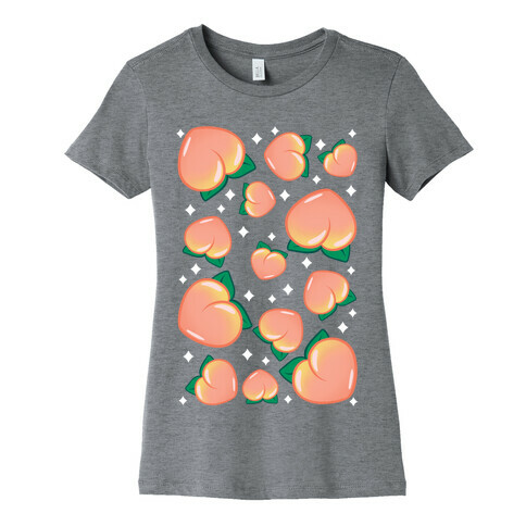 Plump Peaches Pattern Womens T-Shirt