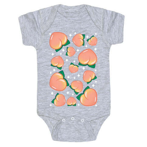 Plump Peaches Pattern Baby One-Piece