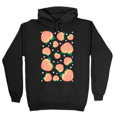 Plump Peaches Pattern Hooded Sweatshirt