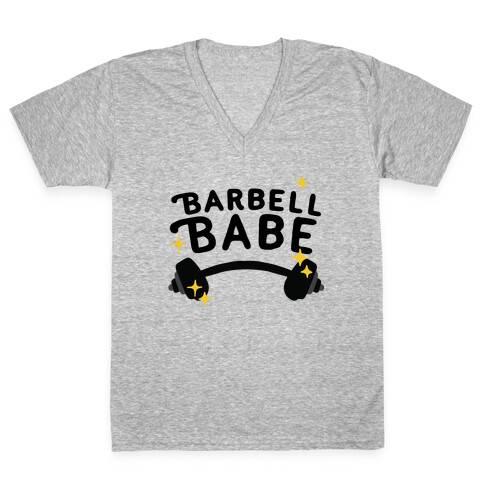 Barbell Babe V-Neck Tee Shirt