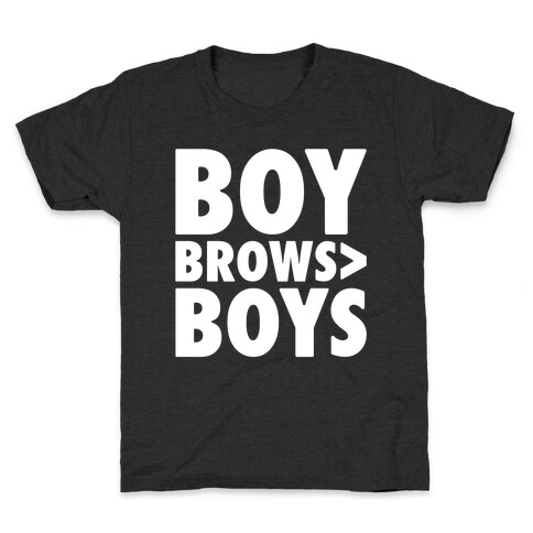 Boy Brows > Boys White Print Kids T-Shirt