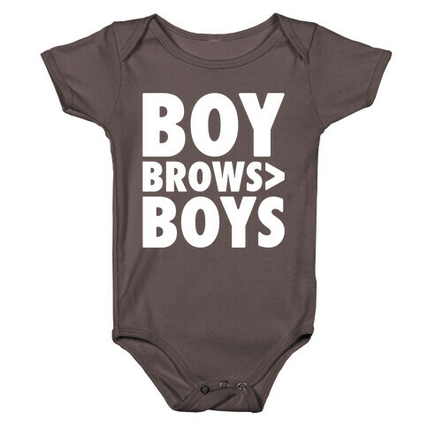 Boy Brows > Boys White Print Baby One-Piece