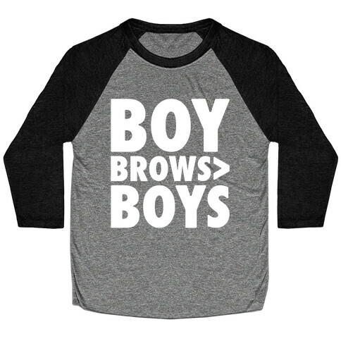 Boy Brows > Boys White Print Baseball Tee