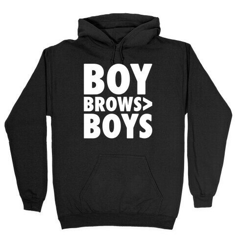Boy Brows > Boys White Print Hooded Sweatshirt