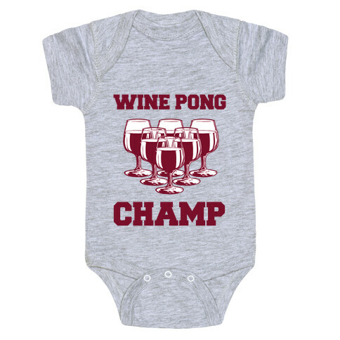 Wine Pong Champ Baby One-Piece