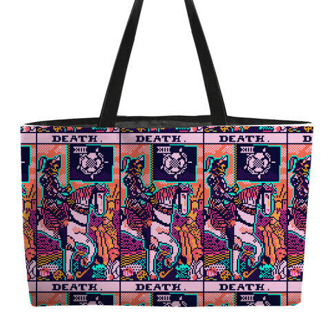 Pixelated Death Tarot Card Weekender Tote