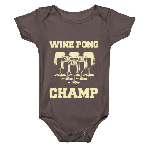Wine Pong Champ Baby One-Piece