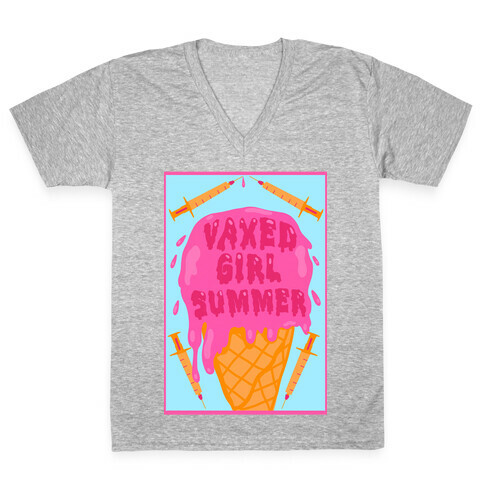 Vaxed Girl Summer V-Neck Tee Shirt