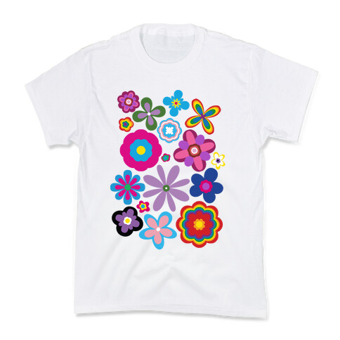 Hippie Pride Flower Pattern Kids T-Shirt