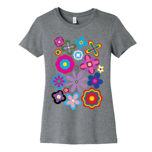 Hippie Pride Flower Pattern Womens T-Shirt