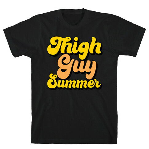 Thigh Guy Summer White Print T-Shirt
