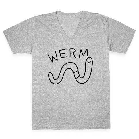 Werm Derpy Worm V-Neck Tee Shirt