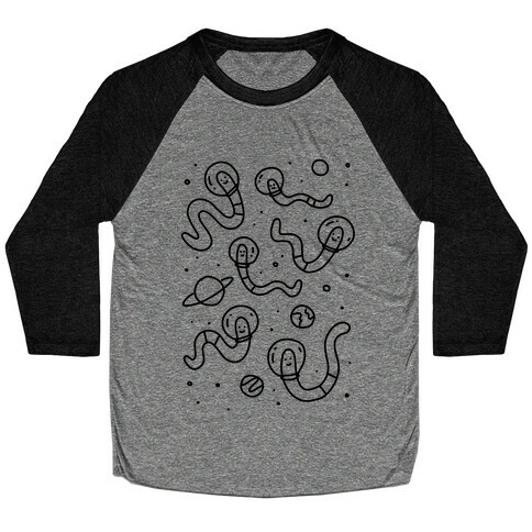 Worms In Space Baseball Tee