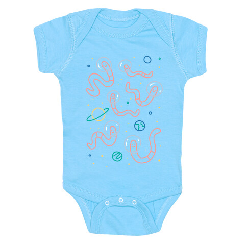 Worms In Space Baby One-Piece